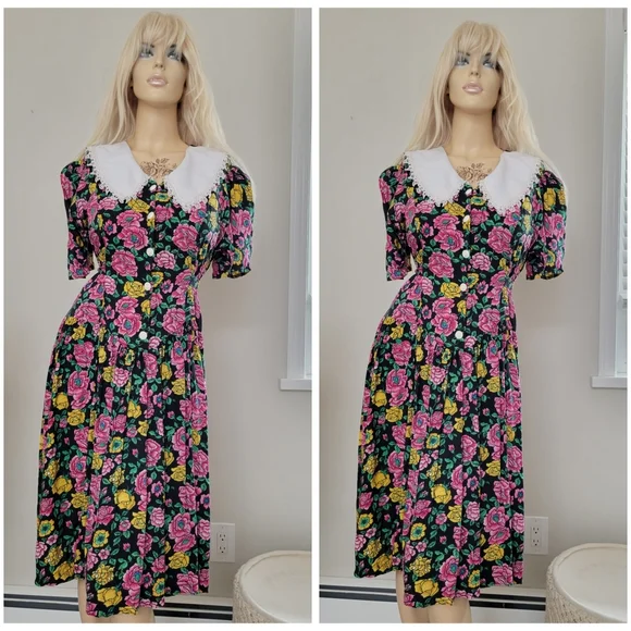 Floral grandma dress hot sale